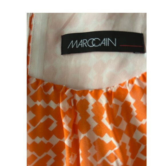 Marc cain Orange Silk Dress Sz 2 - Picture 4 of 9